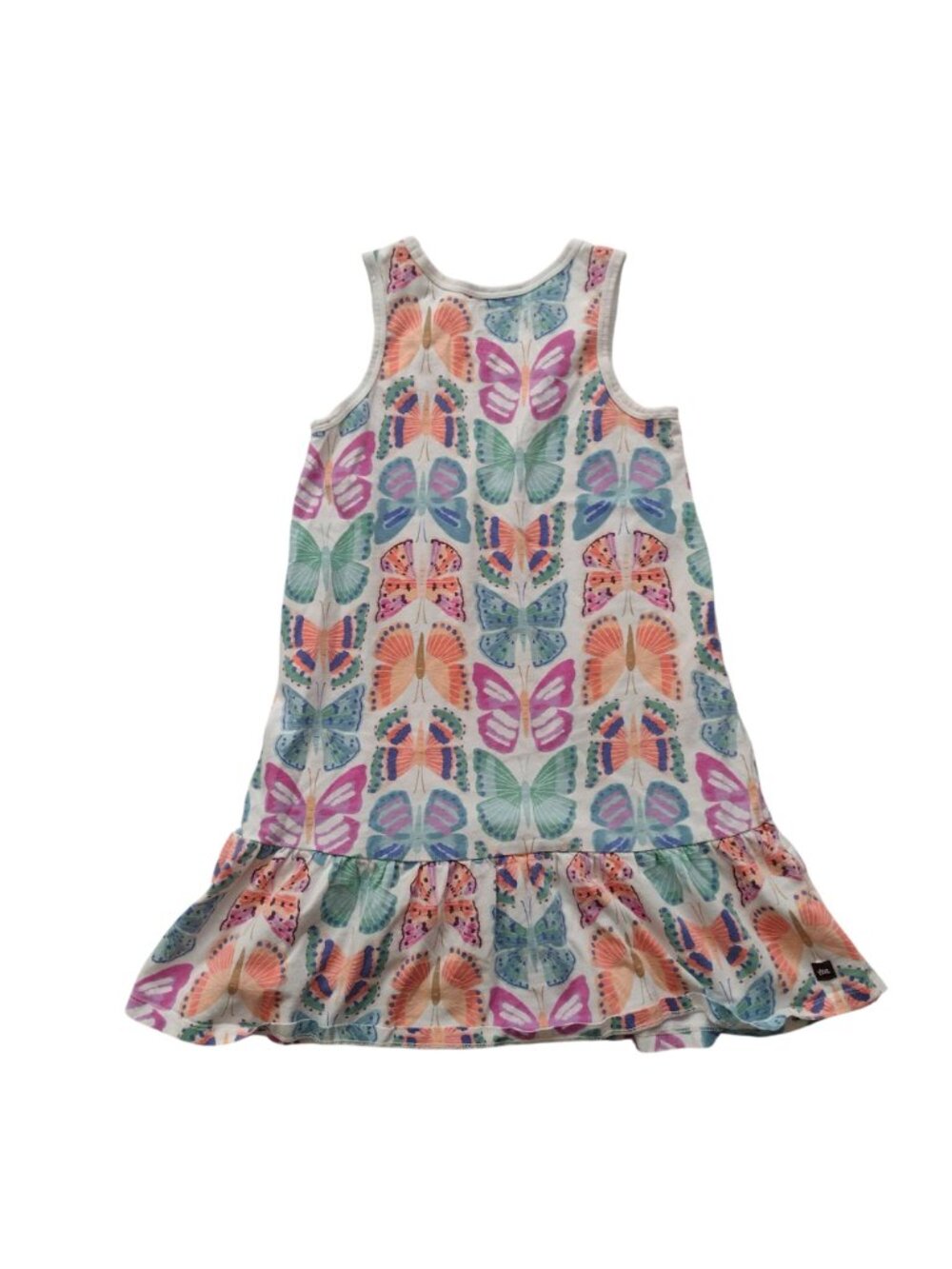 Tea Collection Girls Summer Cotton Dress Lot Sz 7 Floral Knit Easy Wear Dresses - Picture 4 of 9